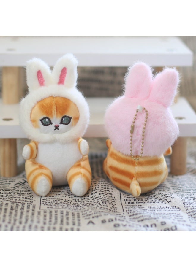 12cm 7 pcs Soft Bunny Cat Plush Key Chain Kawaii Doll Bag Pendant Cute Backpack Animal Toys - Image 5