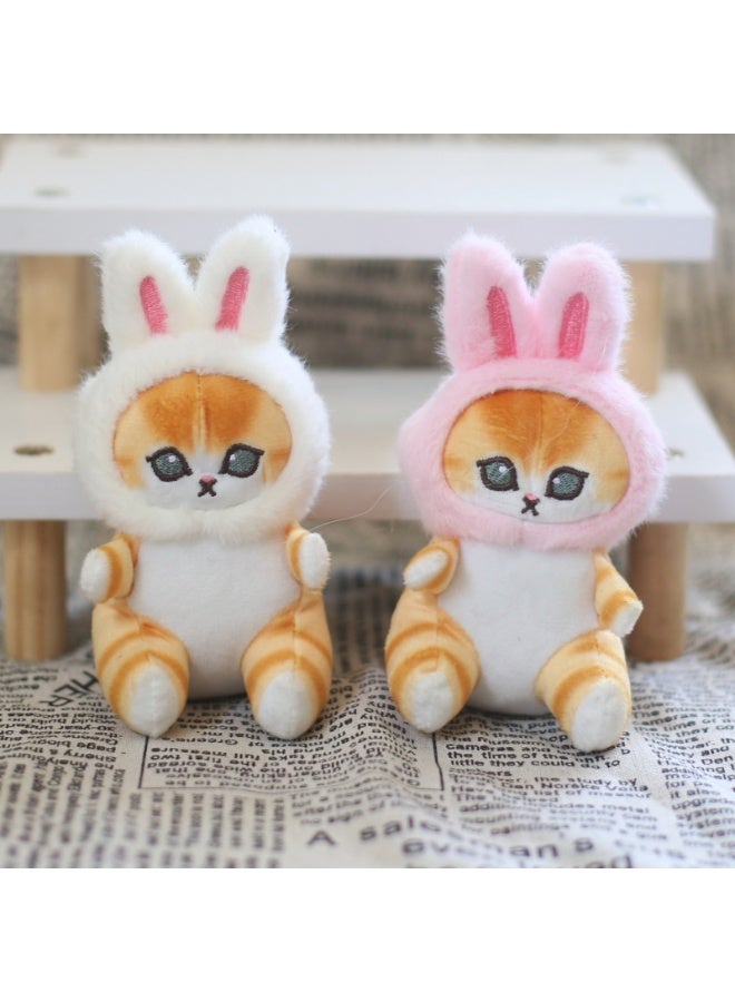 12cm 7 pcs Soft Bunny Cat Plush Key Chain Kawaii Doll Bag Pendant Cute Backpack Animal Toys - Image 4