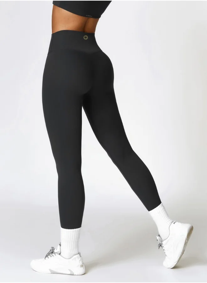 كون.يوغا Womens High Waist Contour Seamless Workout sport Leggings Yoga Pants Tummy Control Running Pants