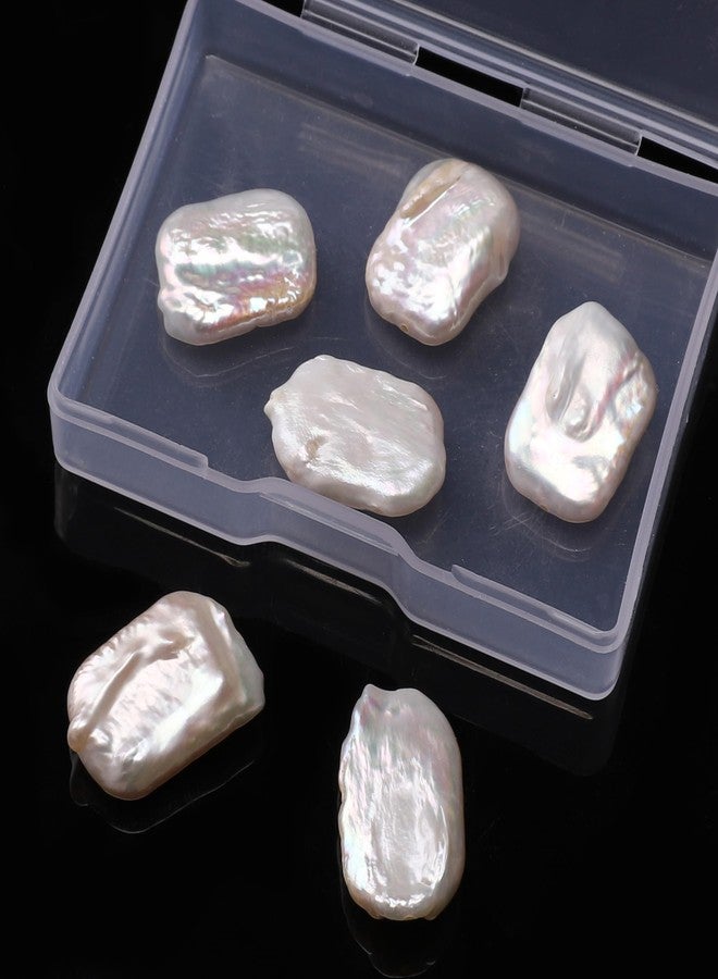 BEADIA Natural Irregular Rectangular Freshwater Pearl Beads 17-20mm 6pcs Baroque Cultured Loose Gemstone Beads for DIY Jewelry Making - Image 2