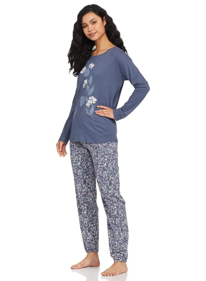 Triumph Triumph Women's Sets PK LSL 10 X Relaxed Pajama (HS00039_Moonlight Blue_S)