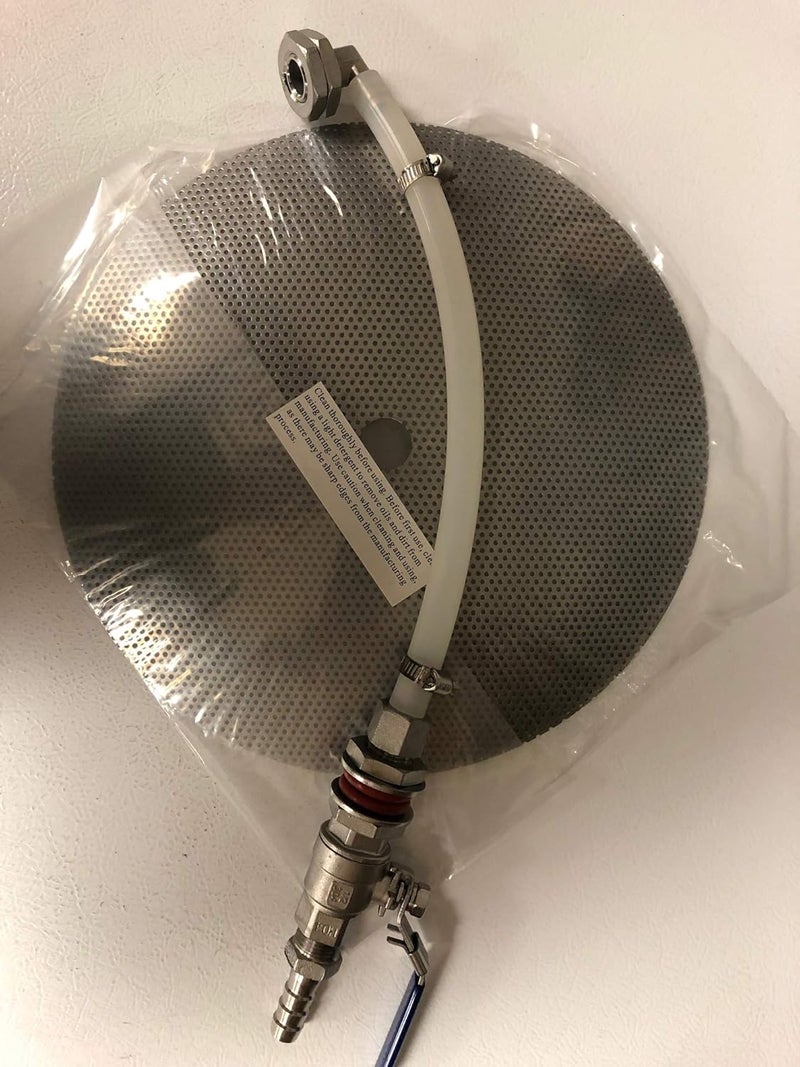 CentralBrewShop Learn to Brew Complete 12" Stainless Steel False Bottom With Weldless Valve - Image 2
