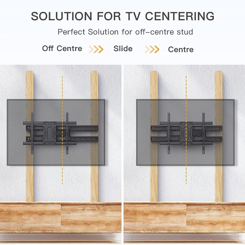 Perlegear TV Wall Mount Extension Bracket, 16'-24' Wood Stud Fitting, Universal TV Wall Plate, Sliding Bracket, Holds 132lbs - PGUE1 - Image 2