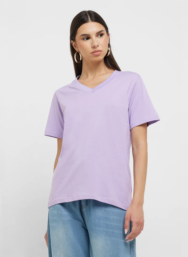 Ginger Basics 2 Pack V Neck & Crew Neck T-Shirt
