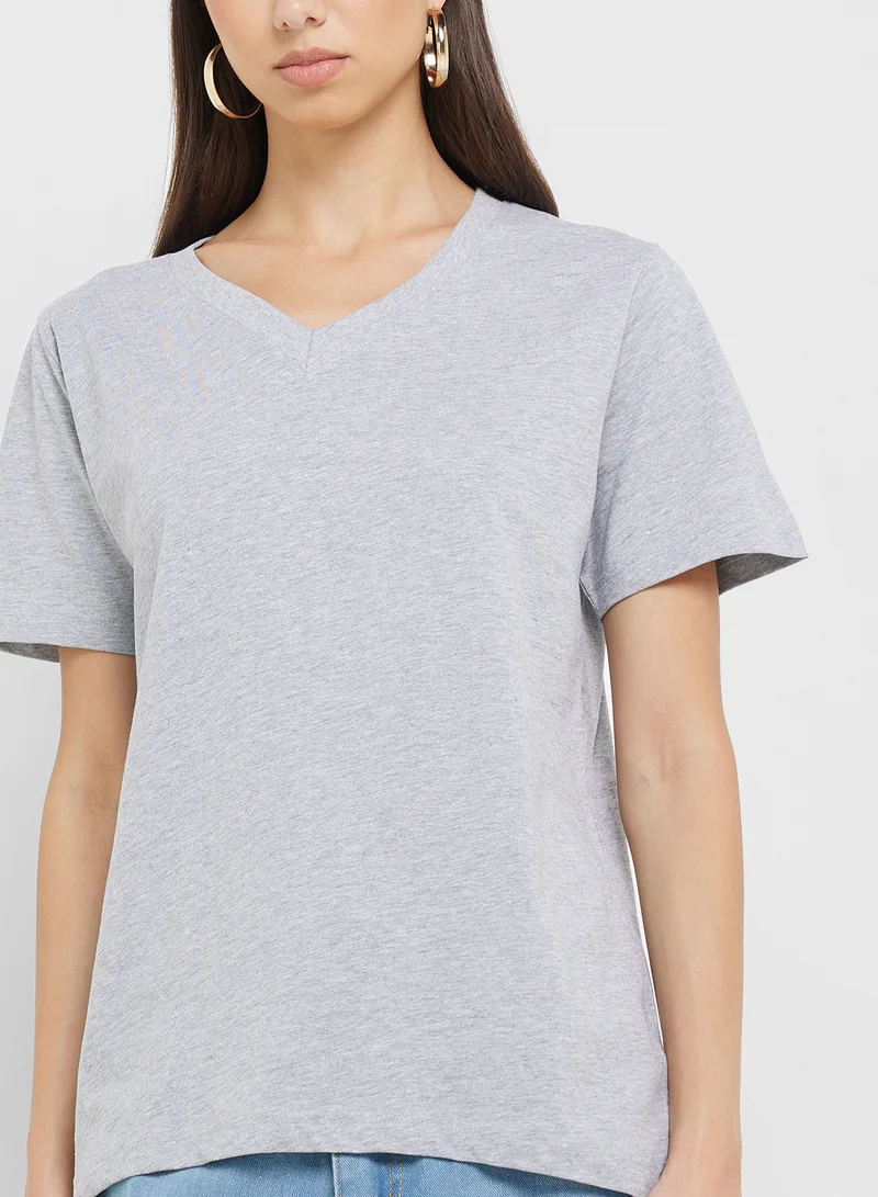 Ginger Basics 2 Pack V Neck & Crew Neck T-Shirt