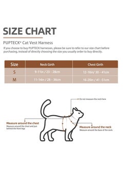 PUPTECK PUPTECK Cat Harness and Leash Set Escape Proof, Reflective Adjustable Soft Mesh Kitten Vest Harness for Walking Travel, Black, S  - Image 1