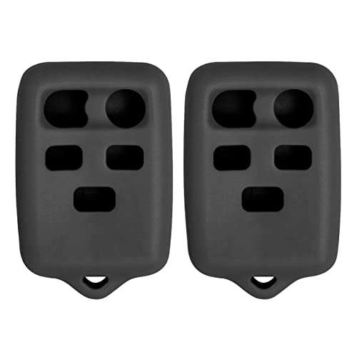 Keyless2Go Replacement for New Silicone Cover Protective Case for 5 Button Remote Key Fob with FCC CWTWB1U511 - Black - (2 Pack) - Image 1