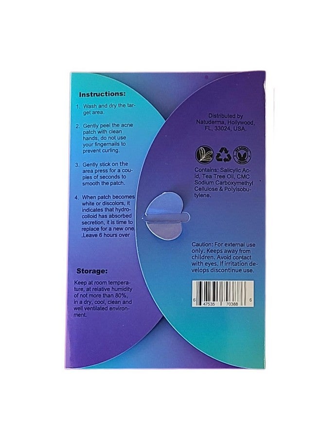 Natuderma Pimple Patches Hydrocolloid Acne Pimple Patches Invisible Ultrathin Waterproof 3 Sizes (60 Counts) With Salicylic And Tea Tree - Image 4