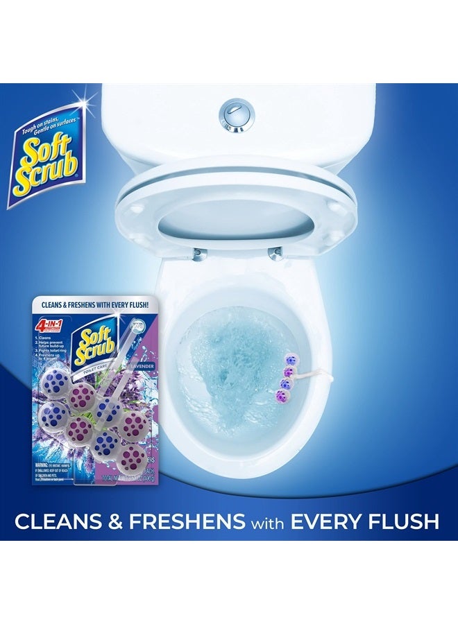 Soft Scrub منظف وعاء المرحاض 4 في 1 مع حامل الحافة، لافندر، 2 قطعة - Image 2