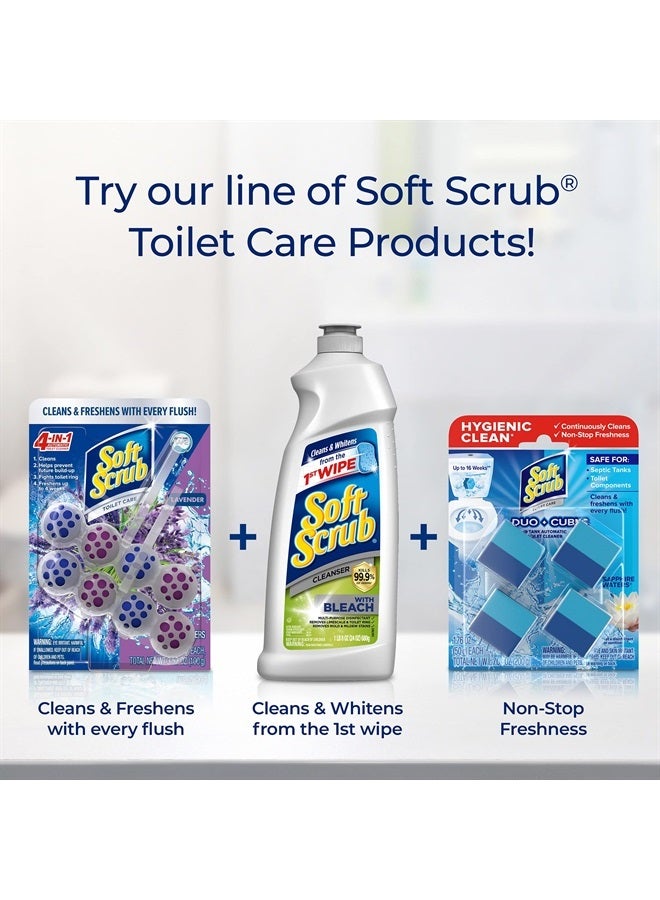 Soft Scrub منظف وعاء المرحاض 4 في 1 مع حامل الحافة، لافندر، 2 قطعة - Image 5