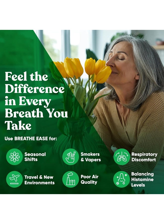 Eu Natural Breathe Inhaler Support Supplement – Sinus, Lungs, Open & Clear Airways – Seasonal Nasal Health, Bronchial Wellness, Healthy Chest – Quercetin, Vitamin D, Bromelain Pills – 60 Vegetarian Soft Capsules  - Image 5