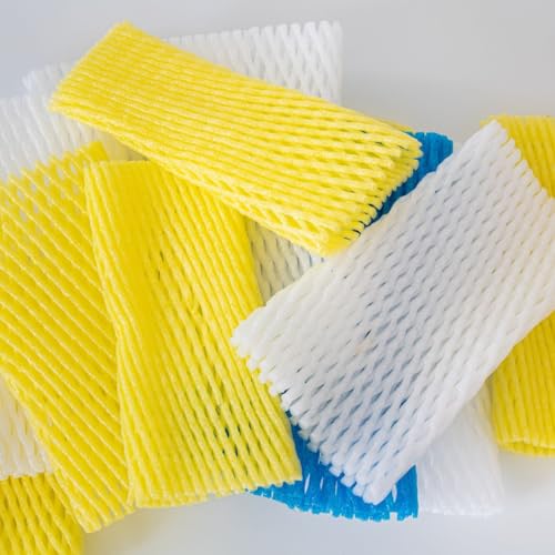 Blue Max Fruit Packaging Foam Net – 50mm x 5M Reusable Protective Wrap for Apples, Mangoes, Pears, Peaches – Breathable, Cushioned Fruit Cover to Prevent Damage in Storage & Transit – Yellow - Image 4