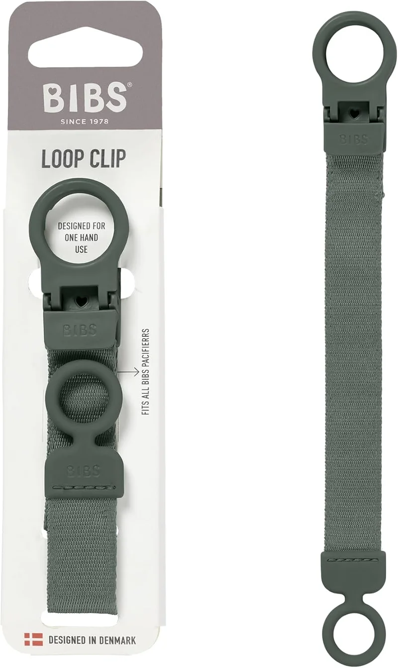BIBS Bibs Loop Pacifier Clip - Pine