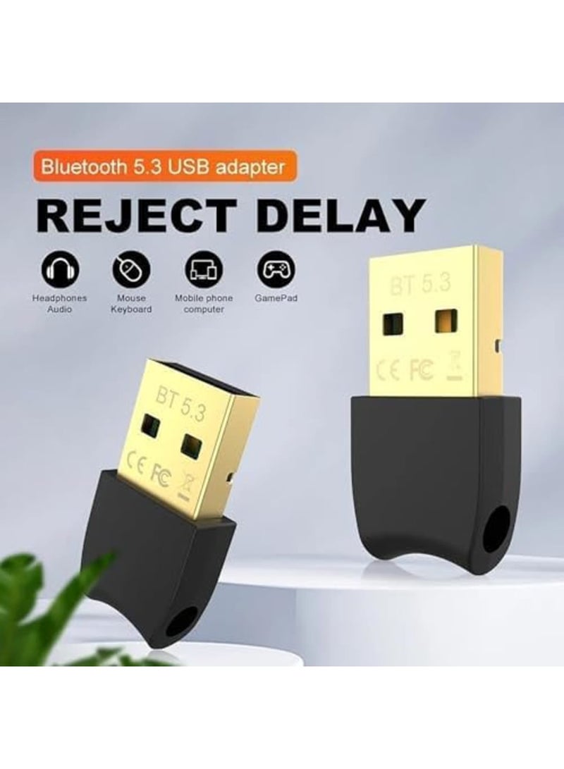 Luckam محول USB بلوتوث 5.3 لجهاز الكمبيوتر المحمول، دونجل لاسلكي صغير مع مدى ممتد يصل إلى 20م، ناقل صوتي يدعم ويندوز 11 10 8.1 للفأرة وسماعة الرأس ومكبر الصوت في المكتب - Image 5