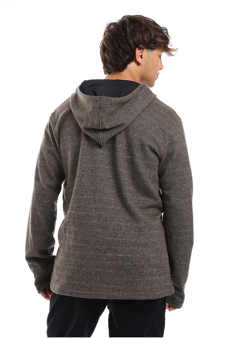 Caesar - Front Pockets Zipped Hoodie - Image 1