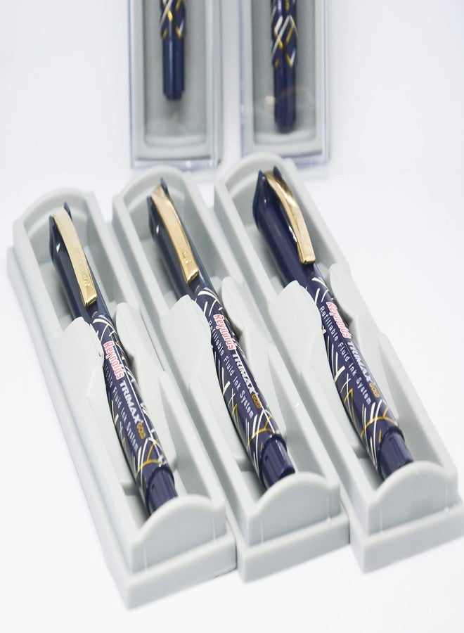 Reynolds Trimax Gold 0.5mm Needle Point Liquid Gel Pens - Pack of 5 (Blue) - Image 5