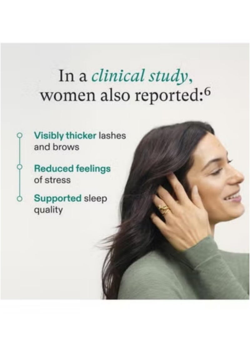 ل دوير مكمل نمو الشعر للنساء من Nutrafol – كبسولات بيوتين Women's Balance، 120 كبسولة | للفئة العمرية من 18 إلى 44 سنة | مثبت سريريًا لتكثيف وتقوية الشعر | موصى به من قبل أطباء الجلدية | يكفي لشهر واحد  - Image 4