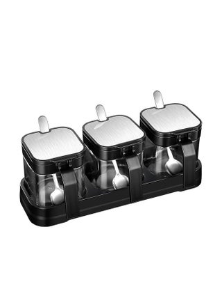 Condiment Jar Spice Container with Lids and Spoons,Clear Glass Condiment Canisters Pots Seasoning Box Salt Container Sugar Bowl - pzsku/ZCC173C5C4D33D6C791A4Z/45/_/1735289937/a68b9b29-25d3-4173-b4c9-93c1a935ad00