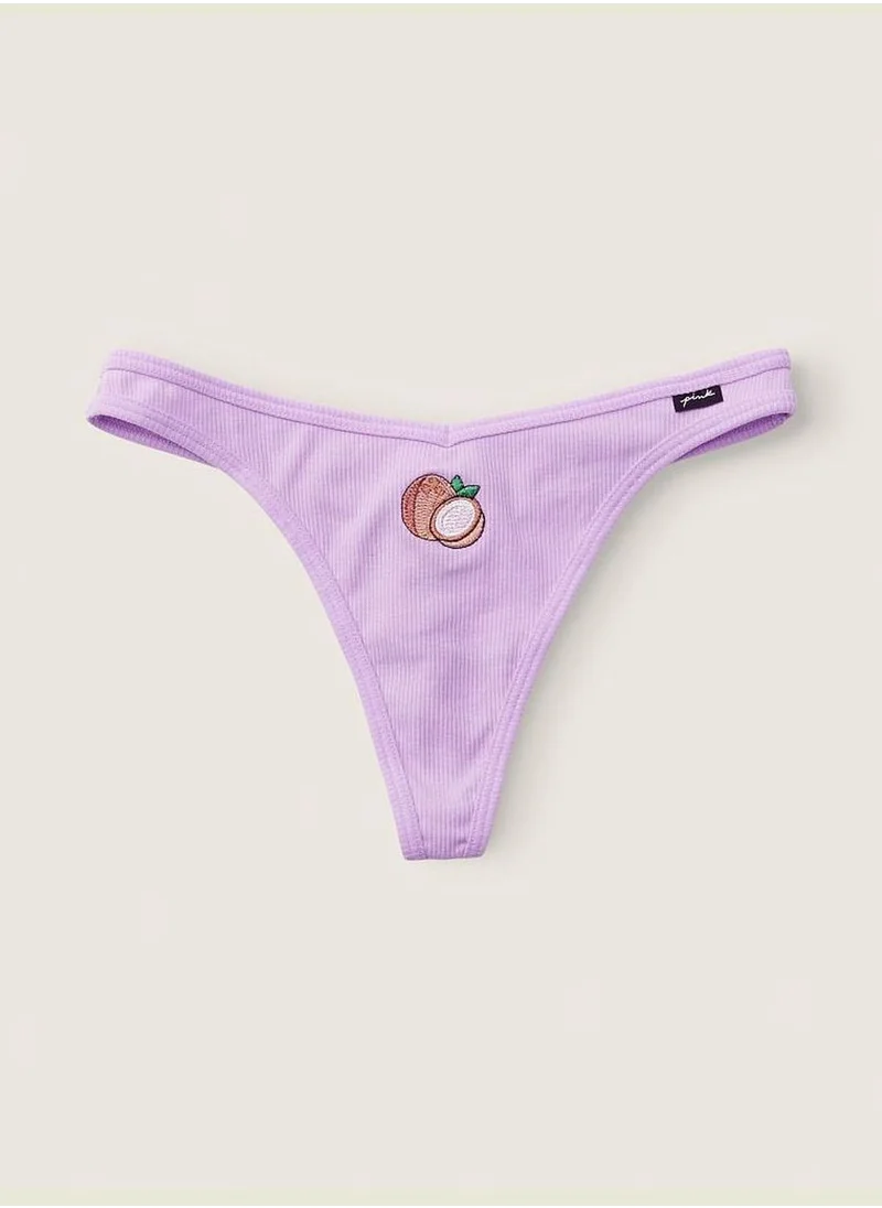 PINK Cotton Thong Panty
