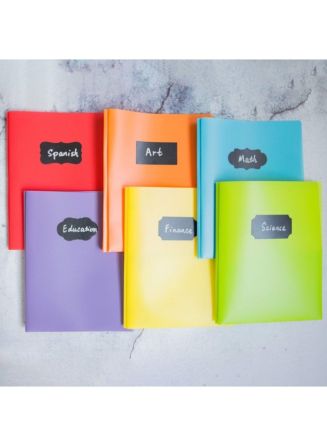 يانج إيفر 12 حزمة من المجلدات البلاستيكية الثقيلة ذات الجيبين مع 3 شوكات معدنية مثبتة من البلاستيك الثقيل 2 مجلد جيب في 6 ألوان - Image 4