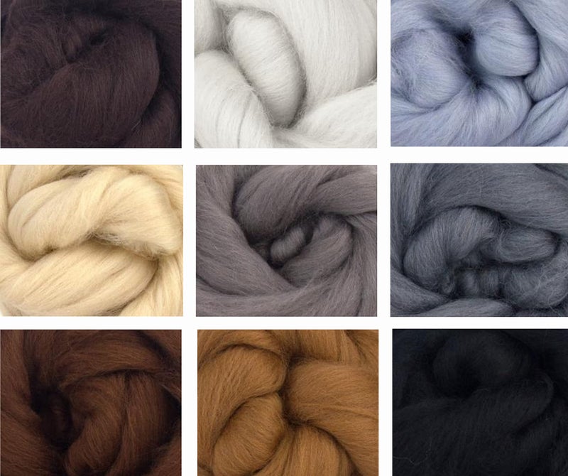 Toyland Toyland Merino Wool Tops - Neutral Tones - Pack of 9 - Image 1