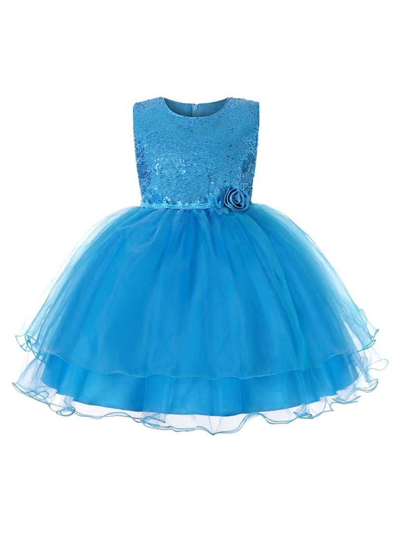 D'Daniela Sequin Bodice Tulle Dress - Image 1