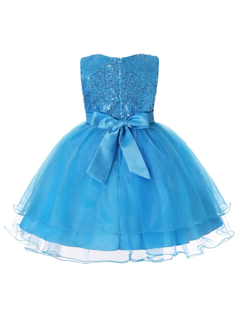 D'Daniela Sequin Bodice Tulle Dress - Image 2