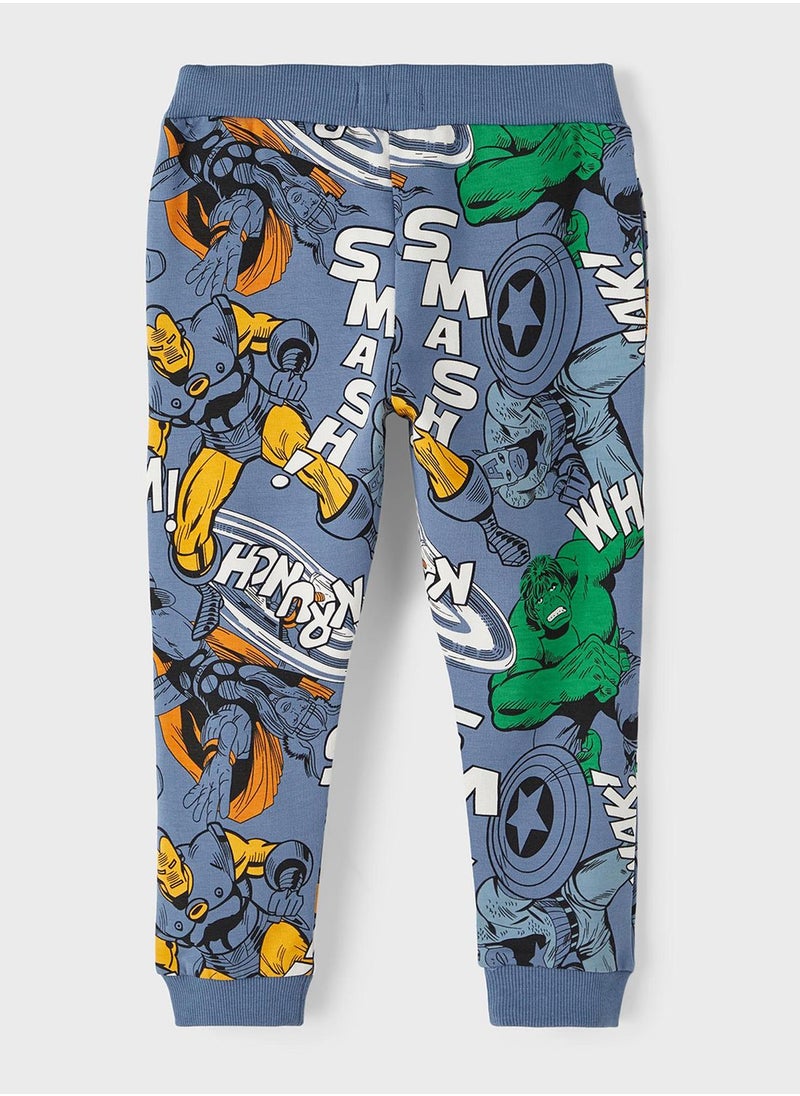 NAME IT - Kids Marvel Print Sweatpants - Image 1