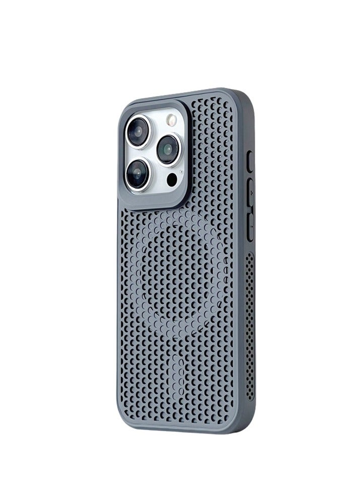 cas:pace Honeycomb structure magnetic heat dissipation mobile phone case | Supports MagSafe wireless charging | Suitable for iPhone Pro Max series | Special for summer  - Image 1