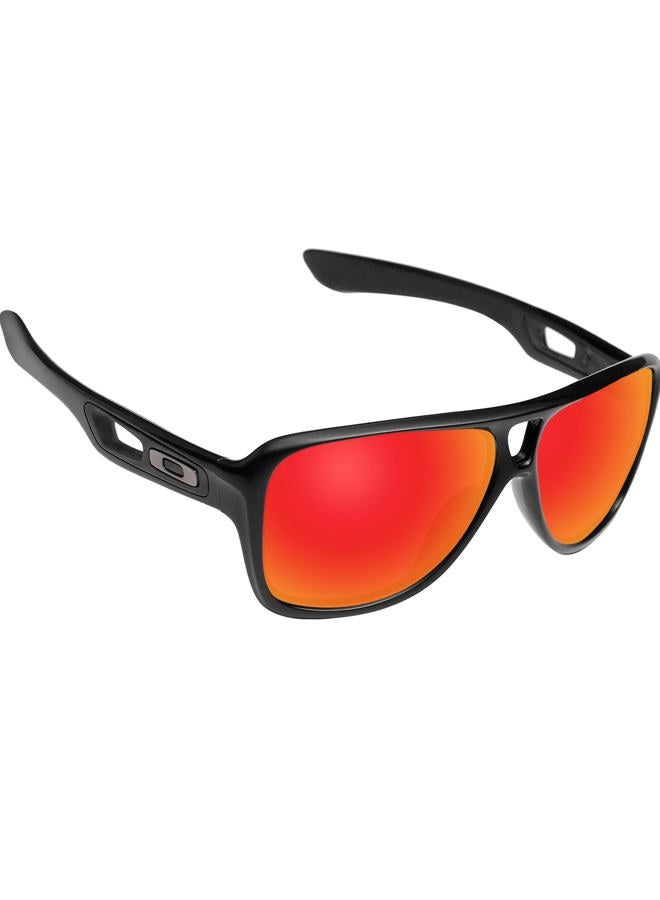 Alphax Polarized Replacement Lenses for Oakley Dispatch 2 OO9150 Sunglasses- Options, Fire Red Mirrored - Image 3