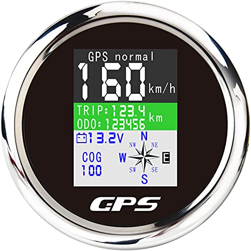 MAIMEIMI GPS Speedometer 3-3/8" 85mm Boat GPS Speedometer Odometer Waterproof Black Antenna TFT Screen Digital MPH Knots Km/h for Boat Marine 9-32V Car - Image 1