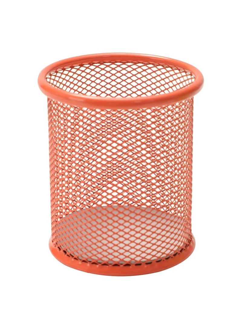 Deli حامل أقلام شبكي معدني برتقالي - Image 1