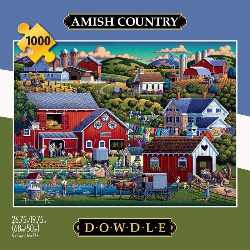 Buffalo Games - Dowdle - Amish Country - 1000 Piece Jigsaw Puzzle for Adults -Challenging Puzzle Perfect for Game Nights - Finished Size is 26.75 x 19.75 - Image 3