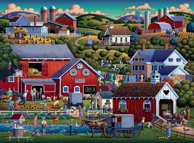 Buffalo Games - Dowdle - Amish Country - 1000 Piece Jigsaw Puzzle for Adults -Challenging Puzzle Perfect for Game Nights - Finished Size is 26.75 x 19.75 - Image 2