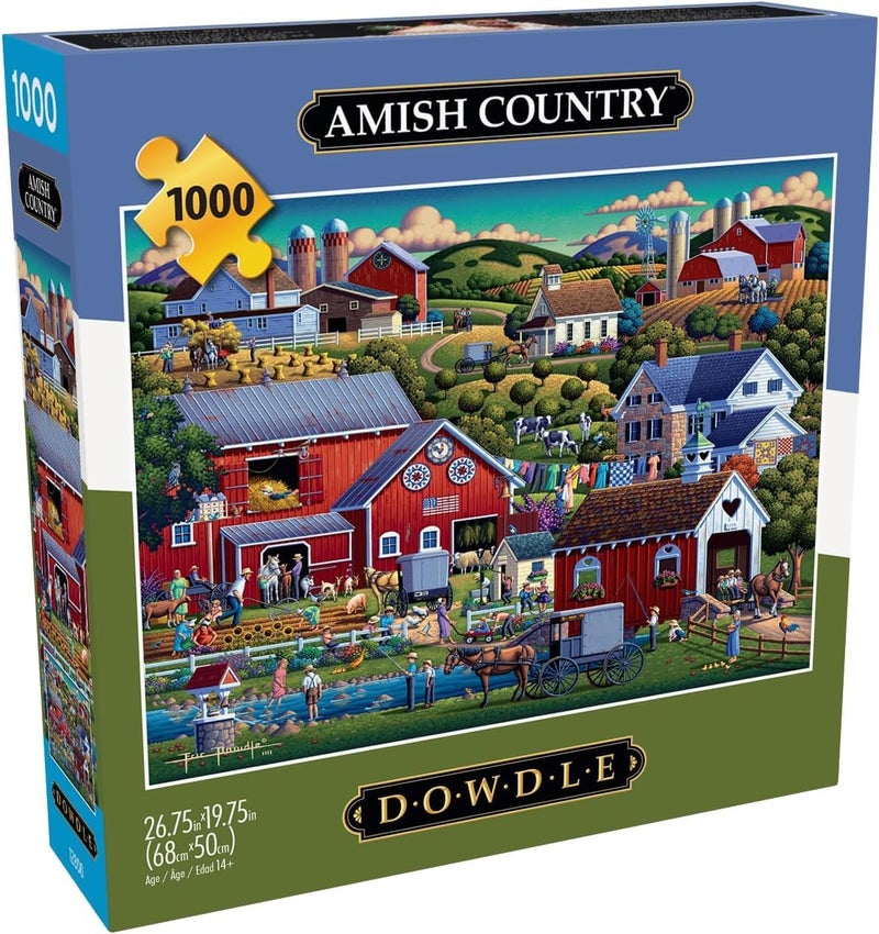 Buffalo Games - Dowdle - Amish Country - 1000 Piece Jigsaw Puzzle for Adults -Challenging Puzzle Perfect for Game Nights - Finished Size is 26.75 x 19.75 - Image 1