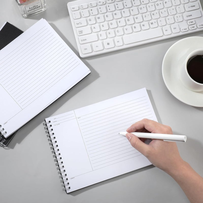 Glenmal دفتر ملاحظات جلنمال 320 ورقة 4 عبوات 6 × 8.5 بوصة مطبوع من جهة واحدة دفاتر ستينو لكتابة الملاحظات لوحات كتابة منظمة للمدرسة المكتب الأعمال 80 ورقة عبوة - Image 3