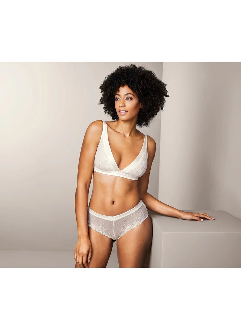 Tchibo Women Lace Soft Non Padded Bra, White  - Image 1