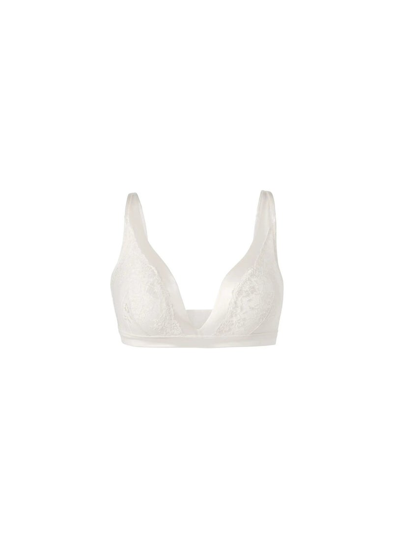 Tchibo Women Lace Soft Non Padded Bra, White  - Image 3