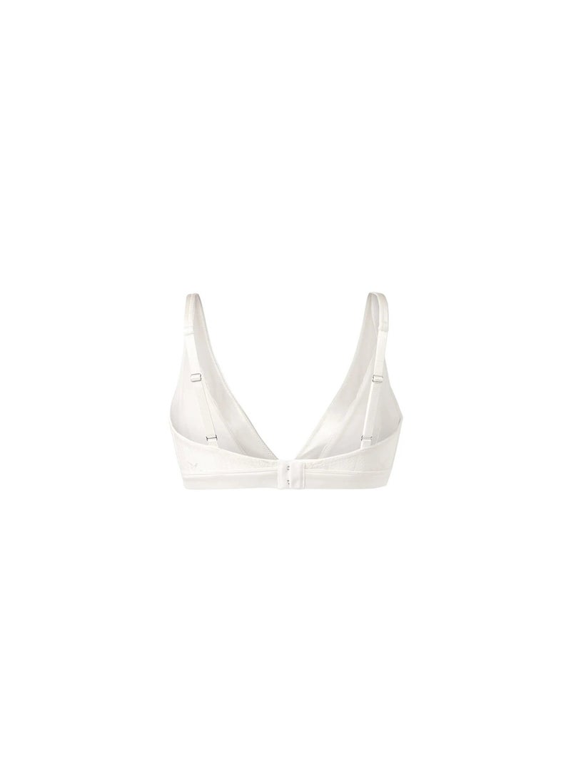 Tchibo Women Lace Soft Non Padded Bra, White  - Image 2