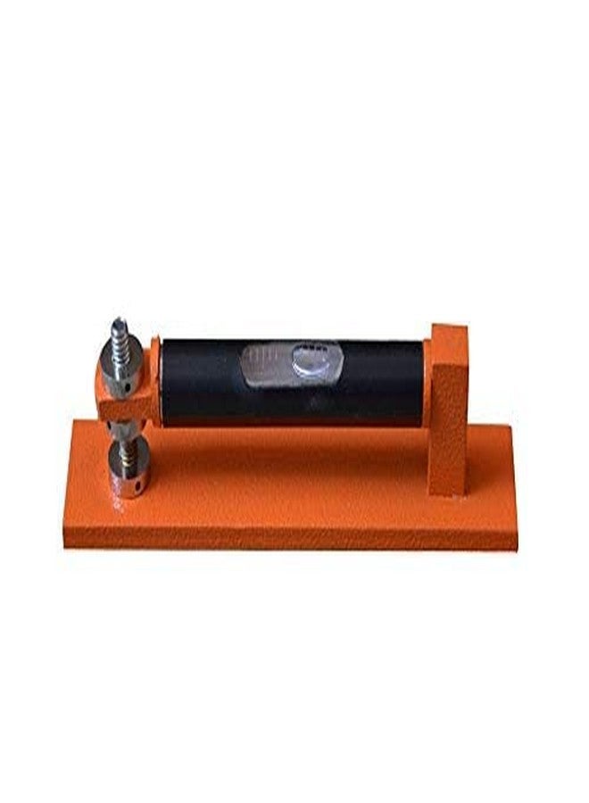 Engineers Spirit Level Brass Bubble Level/Plane Table Spirit Level with Powder Coated Painted Superior Finish Orange/Measurement Tool - Image 1