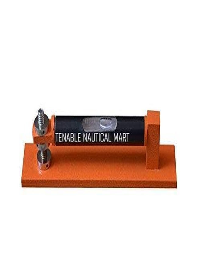 Engineers Spirit Level Brass Bubble Level/Plane Table Spirit Level with Powder Coated Painted Superior Finish Orange/Measurement Tool - Image 4