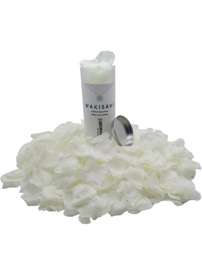 WAKISAKI PreSeparated Scented Artificial Silk White Rose Petals for Romantic Night Wedding Flower Girl Event Party Valentines Day Decoration Ivory White1000 pcs - Image 3