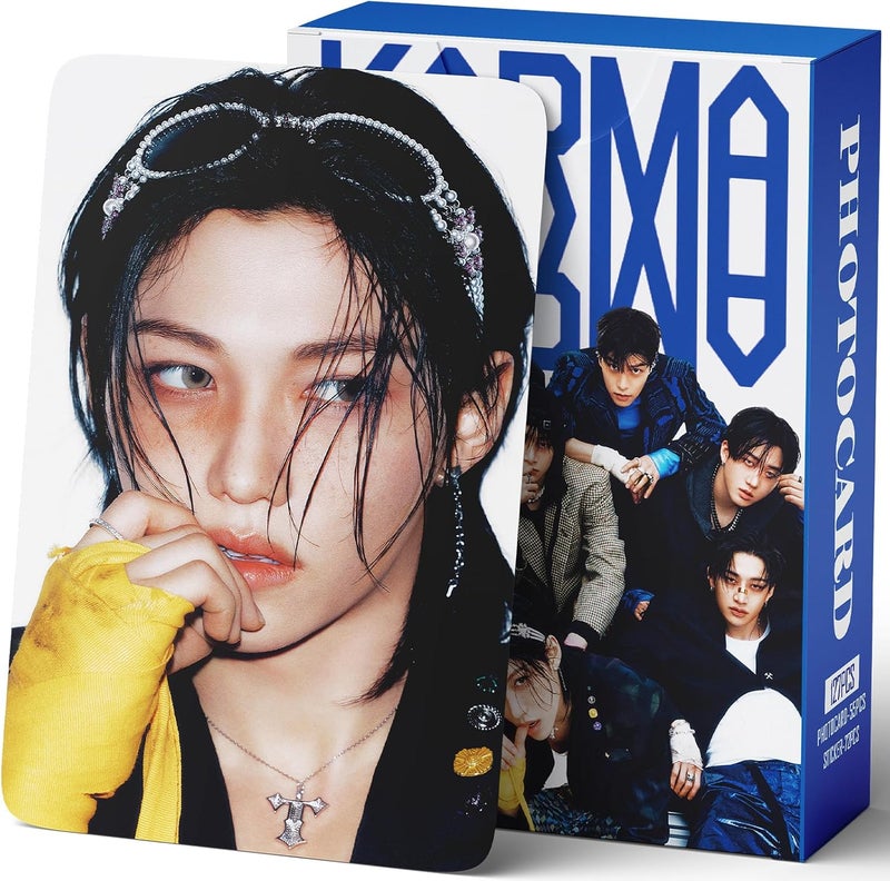 PYAJUU Stray Kids Karma Album Photocards 127PCS Karma Photo Card Set Stray Kids The 4th Album Merch Boys and Girls Card Set 55 PCS Photocard and 72 PCS Stickers Gift for Stay - Image 1
