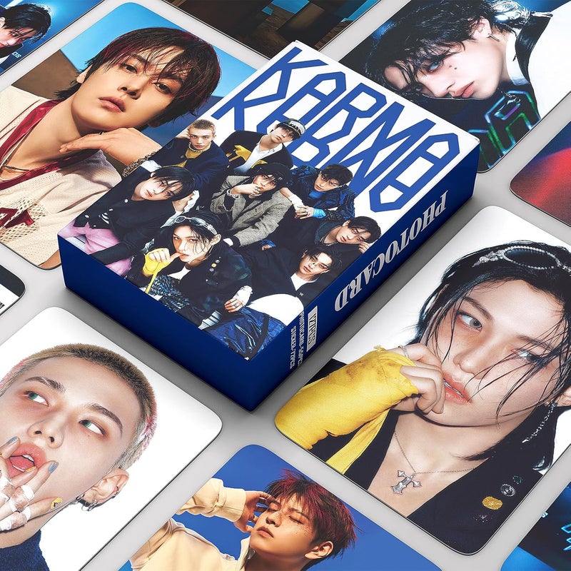 PYAJUU Stray Kids Karma Album Photocards 127PCS Karma Photo Card Set Stray Kids The 4th Album Merch Boys and Girls Card Set 55 PCS Photocard and 72 PCS Stickers Gift for Stay - Image 2