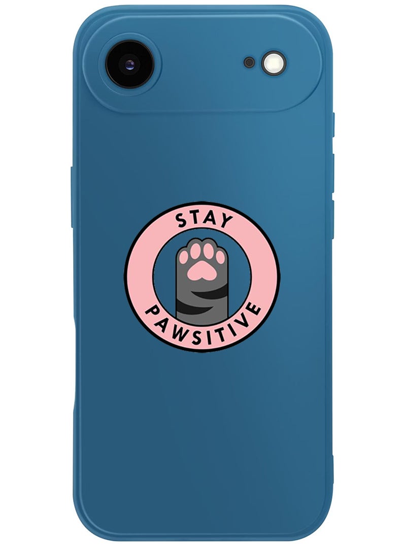 Theodor Protective Slim Fit Case Liquid Silicone Cover with Full Body Protection Anti-Scratch Shockproof Case For Apple iPhone 17 Air (Blue) Stay Pawsitive 1 - Image 1