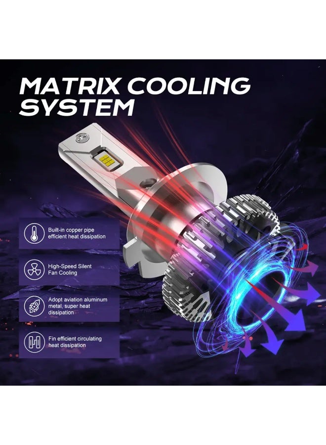 توبيز TBS DESIGN M8Pro H3 مصباح أمامي LED للسيارة أصلي من قطعتين بقوة 110 وات/زوج، لون أبيض نقي ودرجة حرارة اللون 6000 كلفن - Image 2