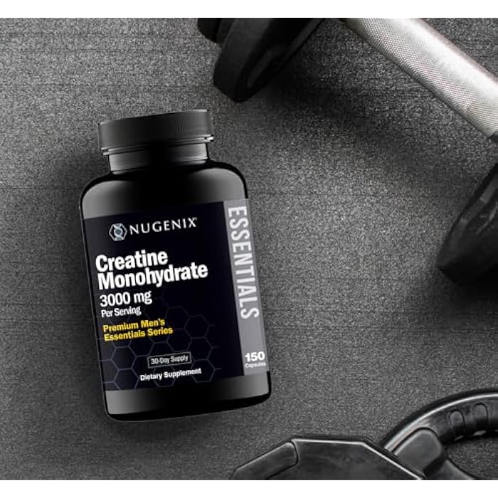 Nugenix Essentials Premium Creatine Monohydrate Pills Supplement, 3000mg, 150 Capsules - Image 4