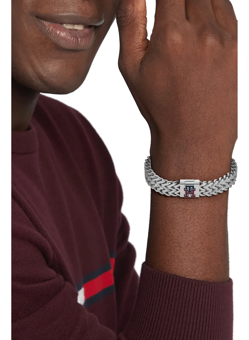تومي هيلفيغر Tommy Hilfiger Men's Silver Chain Bracelets - 2790462