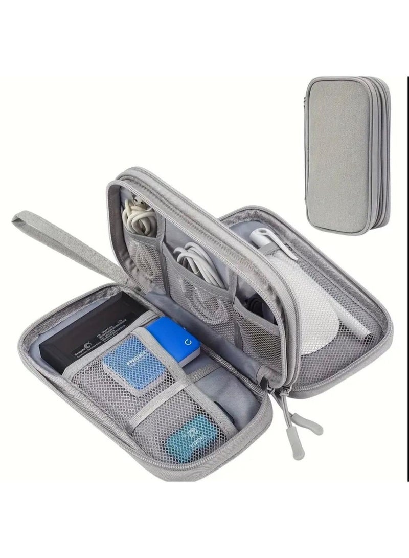 Multi-Compartment Electronics Travel Organizer Pouch - Image 1