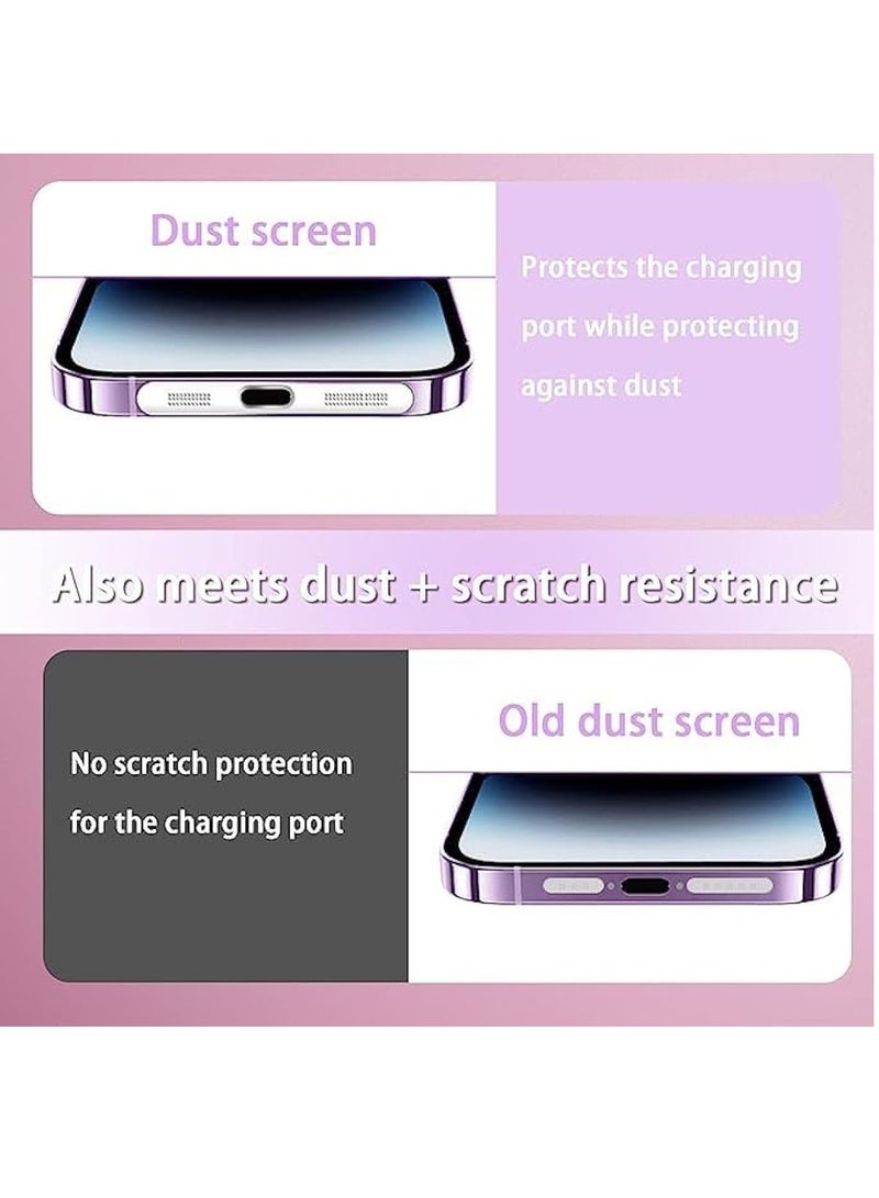 4Pcs Metal Dustproof Net Stickers For I-Phone Series 12 13 14 15 | 2-in-1 Speaker Protectors - Scratches & Anti Dust Proof Self Adhesive Sticker With Wet  - Image 2